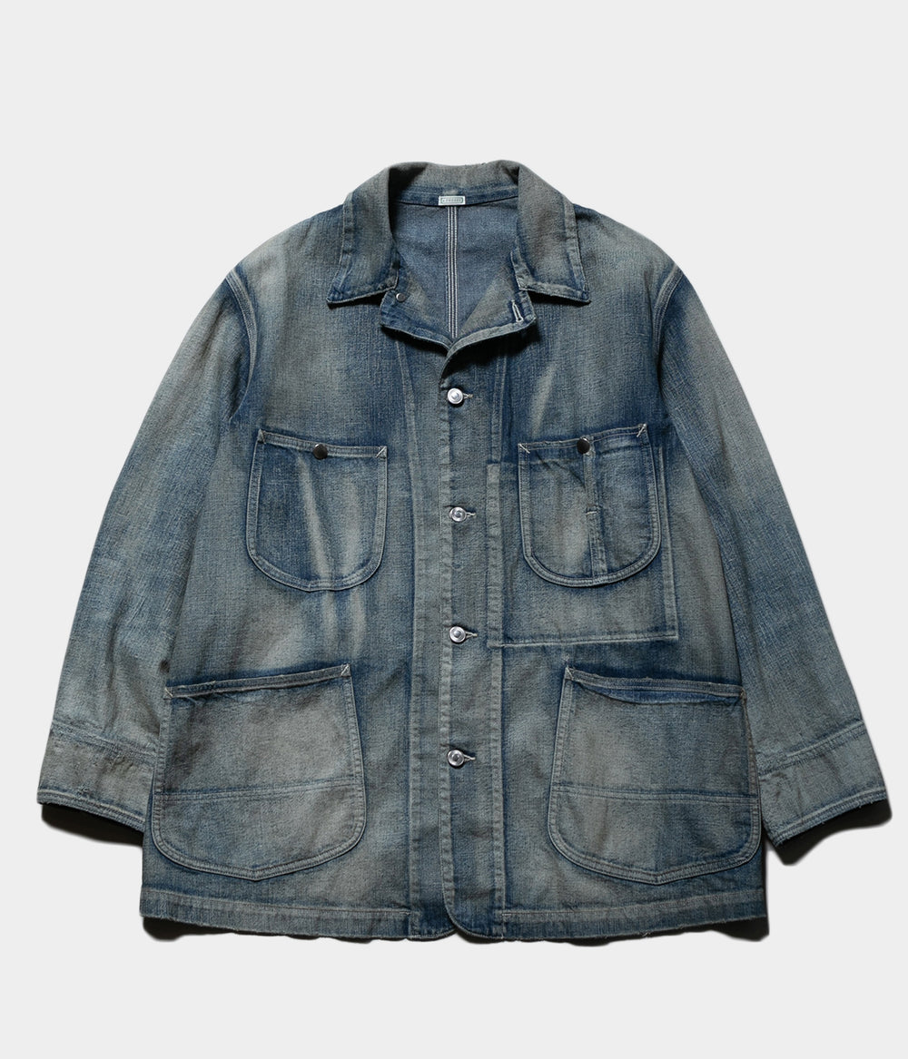 【A.PRESSE】Vintage Coverall Jacket size:3 A.PRESSE Vintage Silk Hemp Coverall Jacket Beige | HAVEN