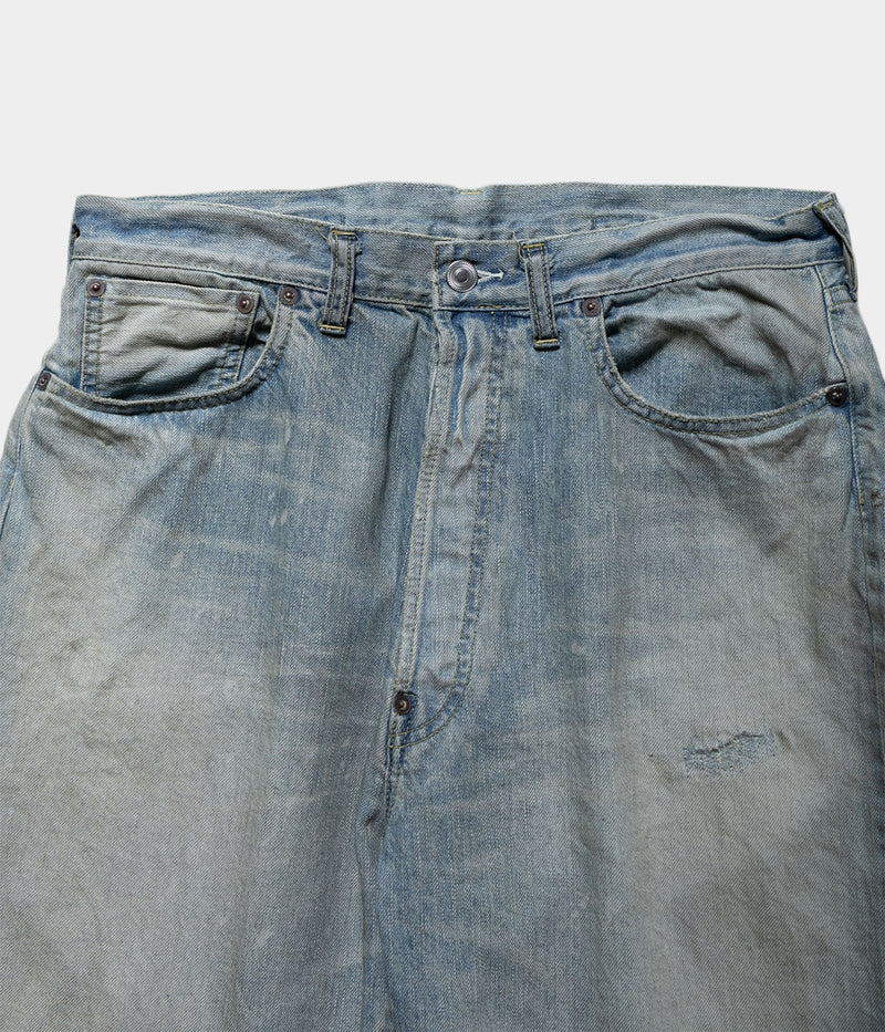 A.PRESSE 2025 Style1 "No.37 Washed Wide Denim Pants"