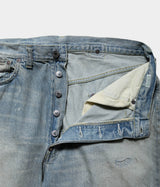 A.PRESSE 2025 Style1 "No.37 Washed Wide Denim Pants"