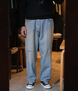 A.PRESSE 2025 Style1 "No.37 Washed Wide Denim Pants"