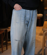 A.PRESSE 2025 Style1 "No.37 Washed Wide Denim Pants"