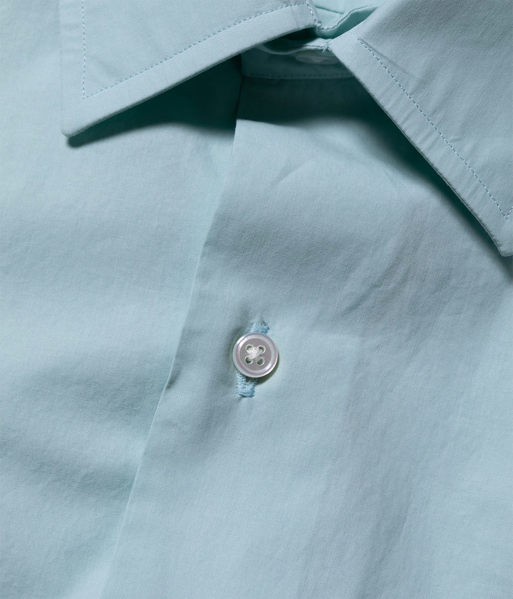 【ほぼ未使用】25SS HEUGN ALAN SHIRTS Green sax2 HEUGN 'Alan Shirt' (Green Sax Cotton) – C'H'C'M'