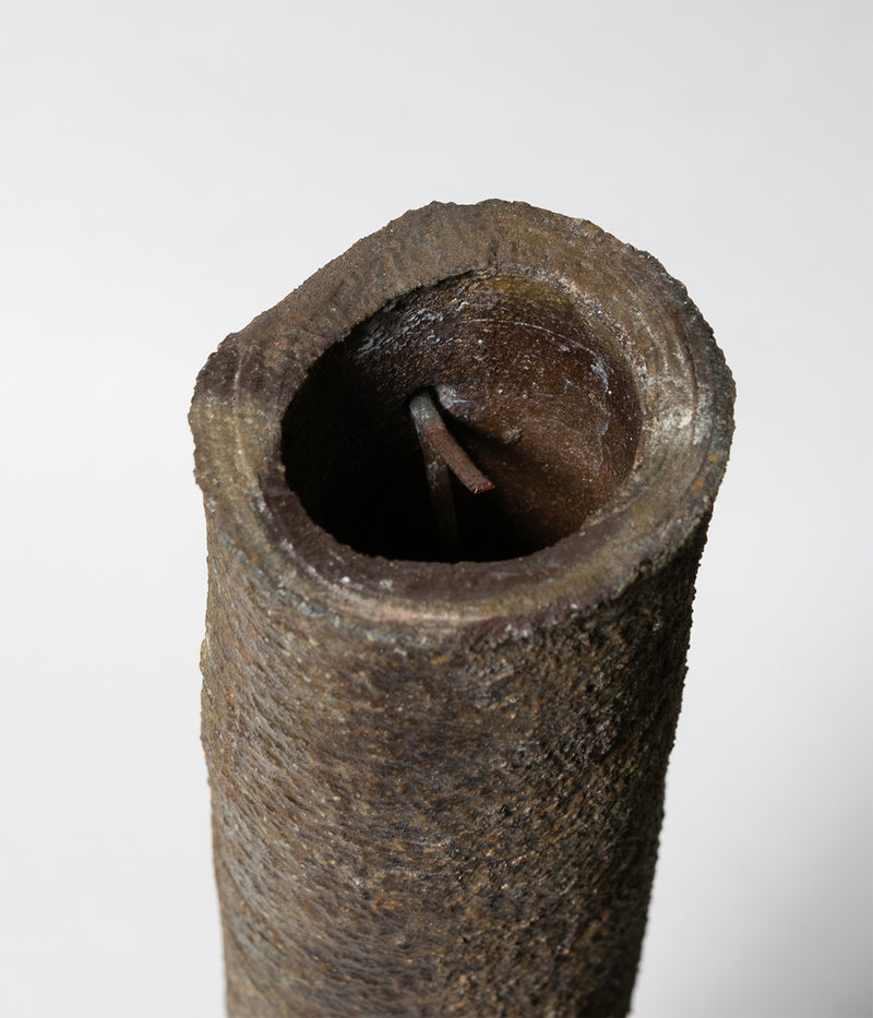 Komura Kihan "Cylindrical Hanging Flower Vase (Large)" (Okinawa, Arayaki)