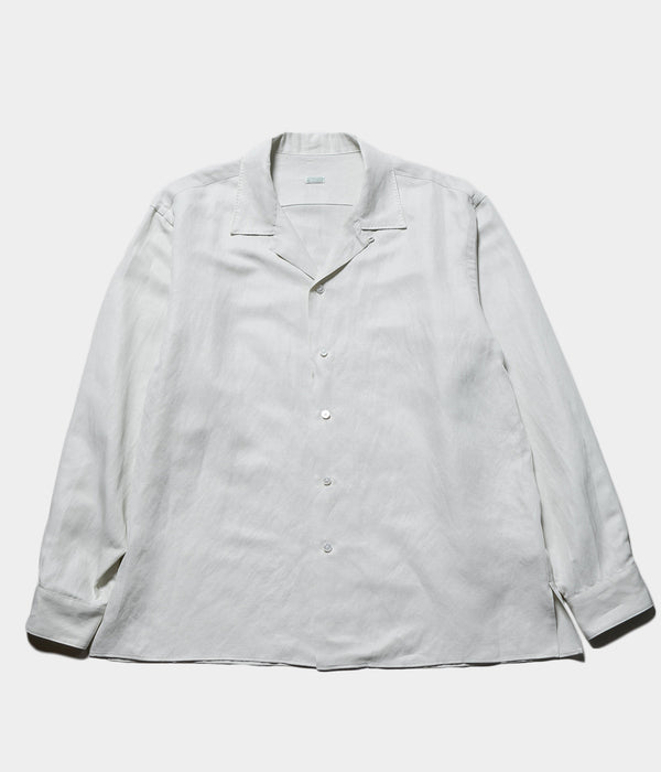 A.PRESSE 2025 Style1 "Silk Linen Open Collar L/S Shirt"