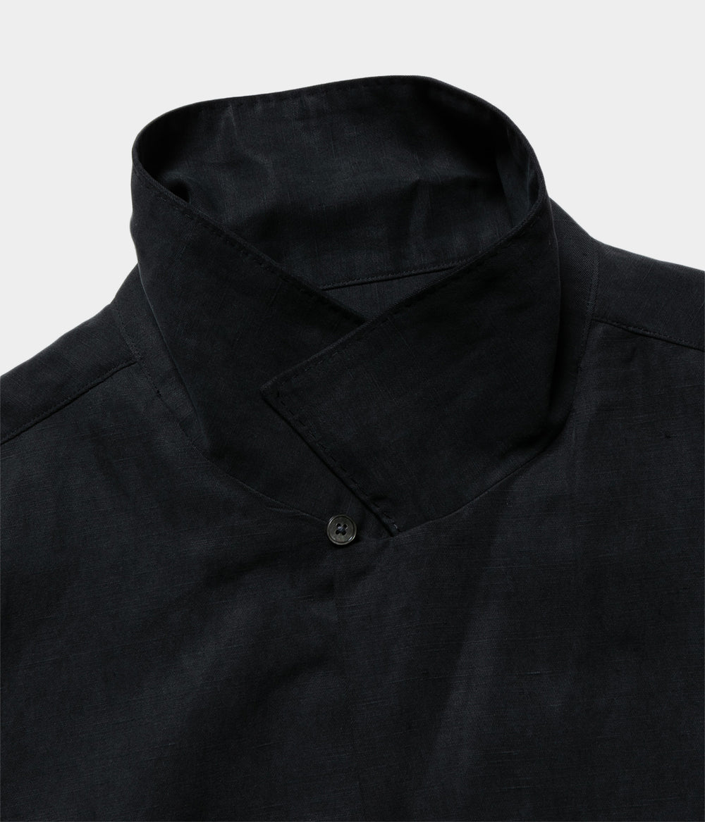 A.PRESSE アプレッセ シルクリネンオープンカラーシャツ ブラック 完売品 A.PRESSE 2025 Style1 