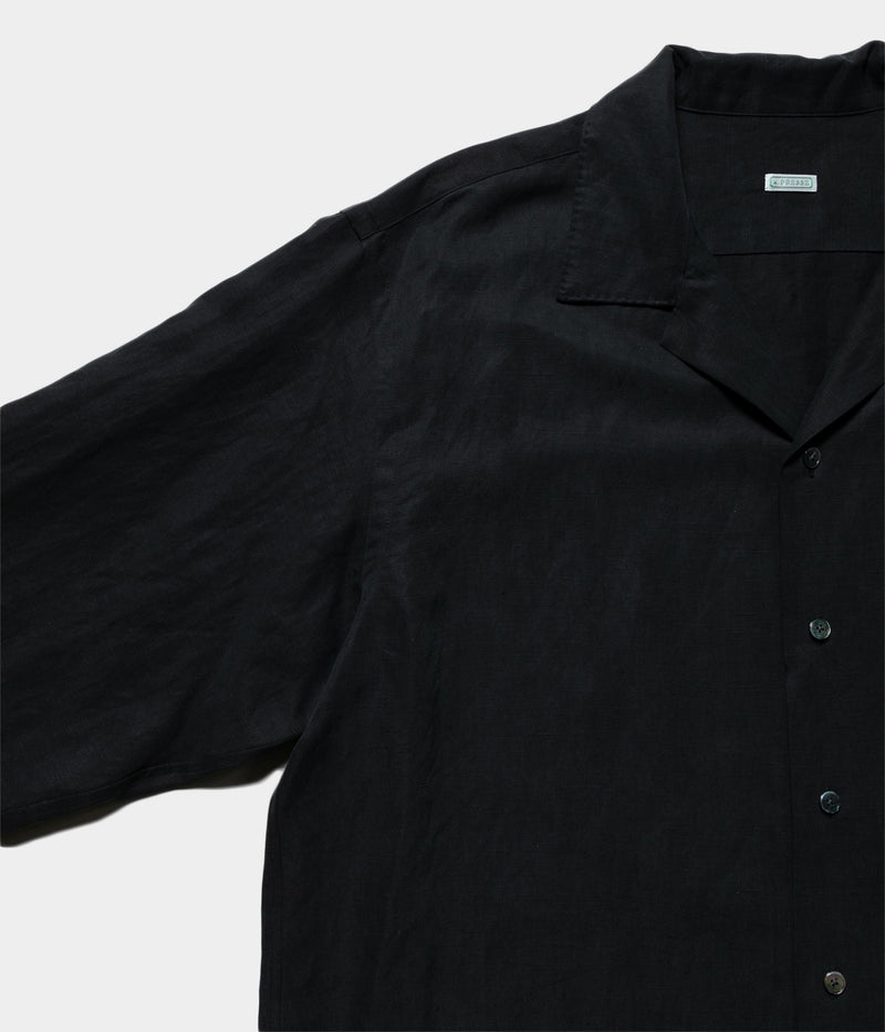 A.PRESSE 2025 Style1 "Silk Linen Open Collar L/S Shirt"