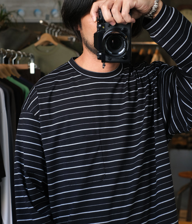 STILL BY HAND "CS02251" Striped long sleeve