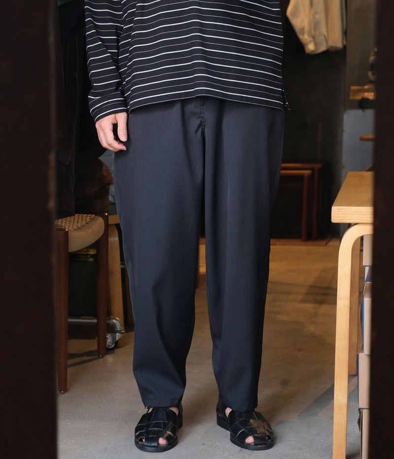 STILL BY HAND "PT01251" Creasy waist easy pants