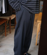 STILL BY HAND "PT01251" Creasy waist easy pants