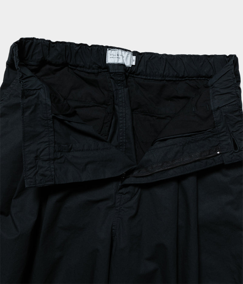 STILL BY HAND "PT02251" Garment-dye 2tuck pants