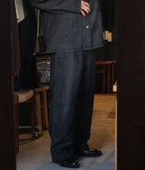 A.PRESSE 2025 Style1 "Vintage Black Linen Trousers"