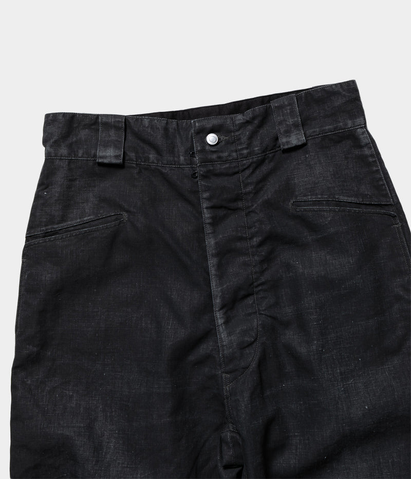 A.PRESSE 2025 Style1 "Vintage Black Linen Trousers"