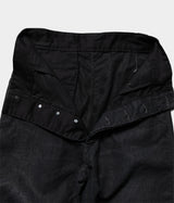 A.PRESSE 2025 Style1 "Vintage Black Linen Trousers"