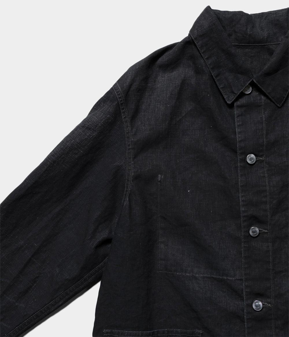 ジャケット・アウター a.presse Vintage Black Linen Coverall 1 A.PRESSE Vintage Black Linen Coverall – unexpected store