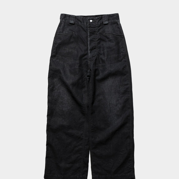 【A.PRESSE】Vintage Black Linen Trousers A.PRESSE 2025 Style1 