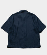 STILL BY HAND "SH03252"Linen open collar shirt
