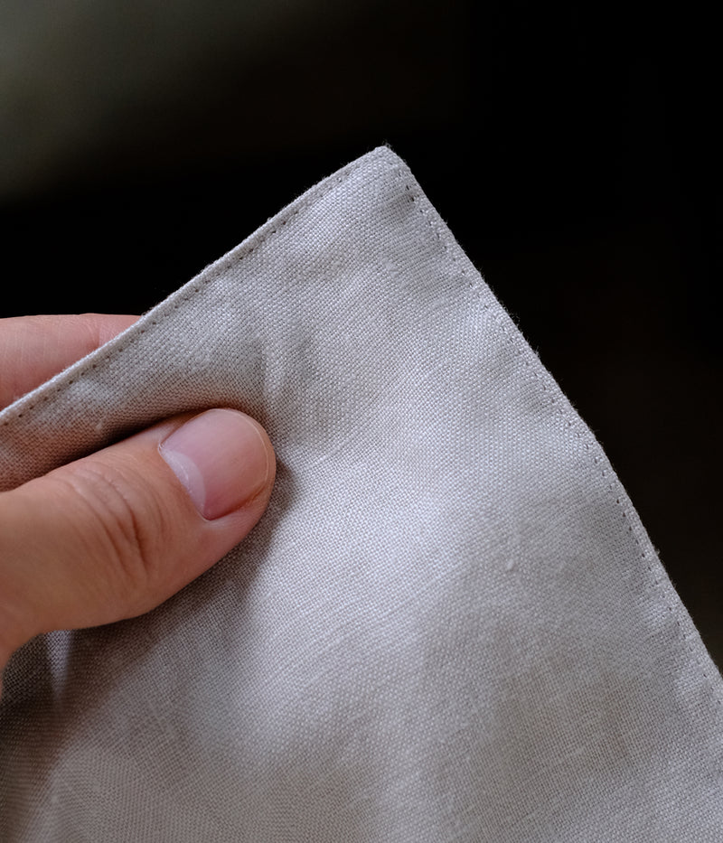 STILL BY HAND "SH03252"Linen open collar shirt