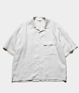 STILL BY HAND "SH03252"Linen open collar shirt