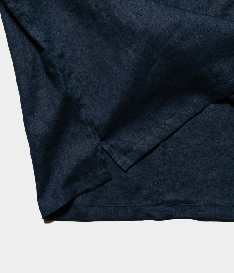 STILL BY HAND "SH03252"Linen open collar shirt