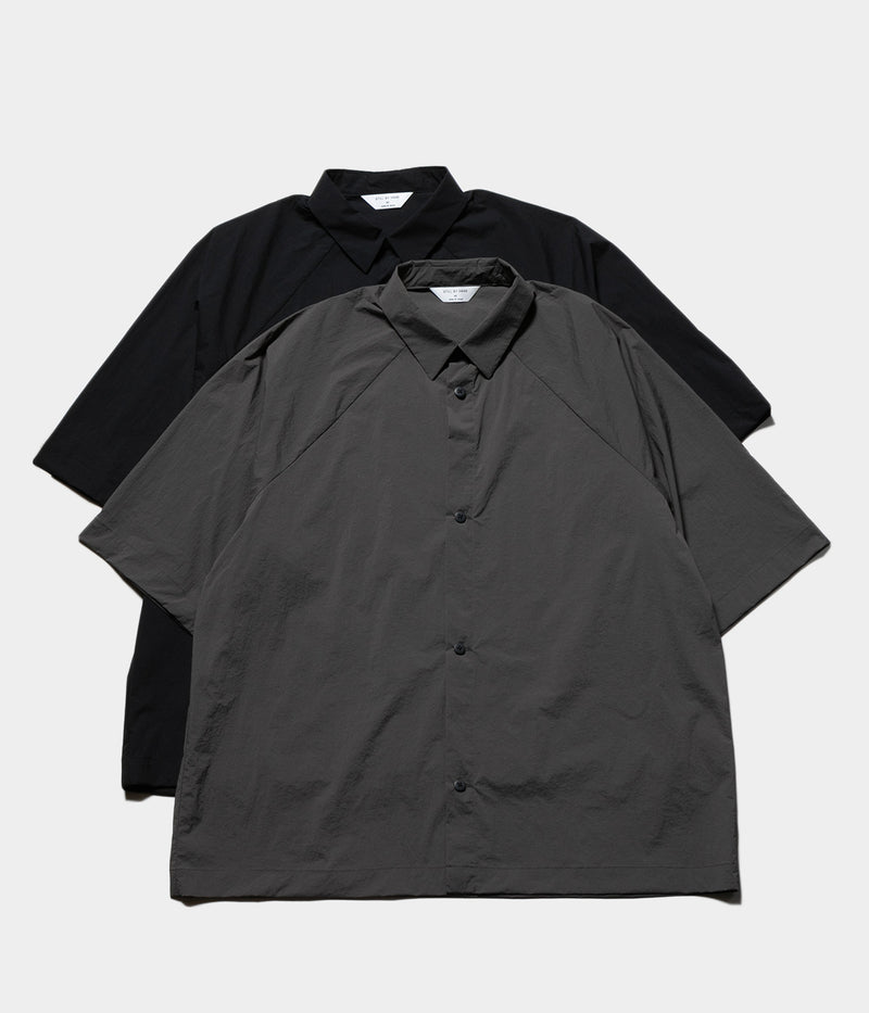 STILL BY HAND "SH01252" Polyurethane blend nylon shirt