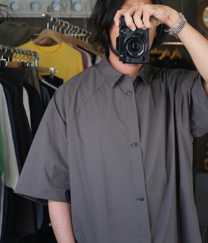 STILL BY HAND "SH01252" Polyurethane blend nylon shirt