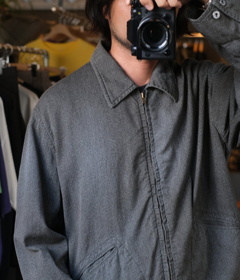 A.PRESSE 2025 Style2 "Vintage Black Chambray Sports Jacket"