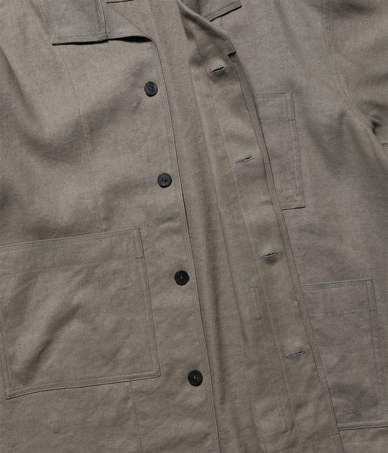 MITTAN "JK-79" Twill Silk Linen Shirt Jacket