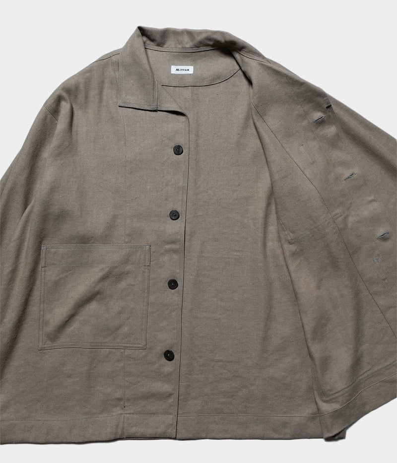 MITTAN "JK-79" Twill Silk Linen Shirt Jacket