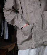 MITTAN "JK-79" Twill Silk Linen Shirt Jacket