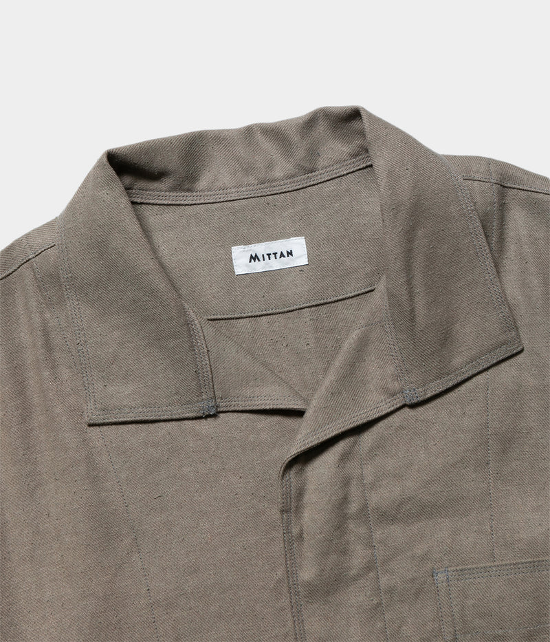 MITTAN "JK-79" Twill Silk Linen Shirt Jacket