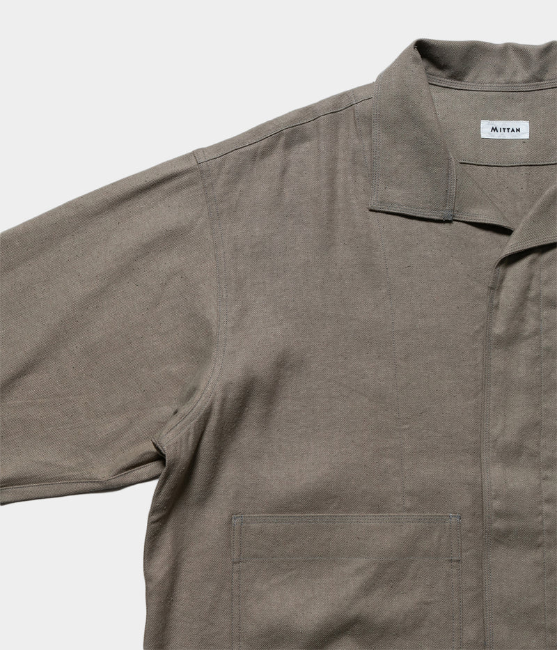 MITTAN "JK-79" Twill Silk Linen Shirt Jacket