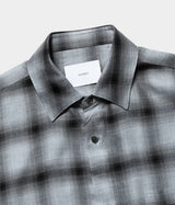 SSSTEIN 25AW "RAYON/LYOCELL CHECK OVERSIZED DOWN PAT SHIRT"