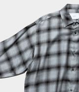 SSSTEIN 25AW "RAYON/LYOCELL CHECK OVERSIZED DOWN PAT SHIRT"