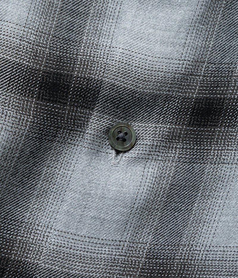 SSSTEIN 25AW "RAYON/LYOCELL CHECK OVERSIZED DOWN PAT SHIRT"