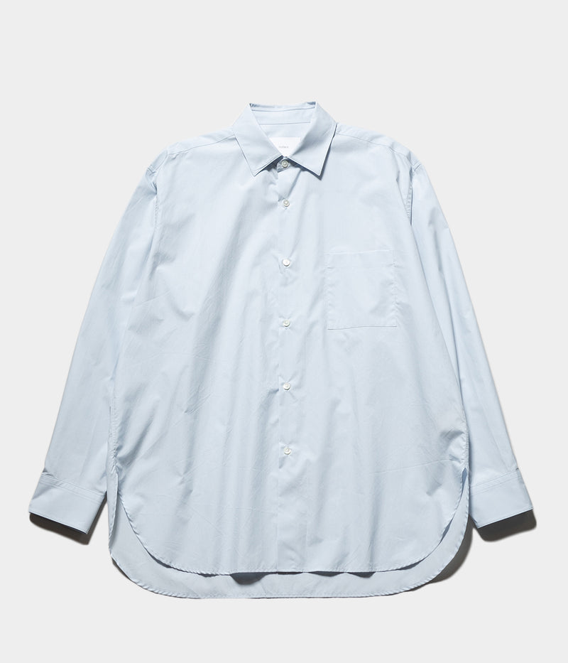 SSSTEIN 25AW "COTTON/SILK OVERSIZED REGULAR COLLAR SHIRT"