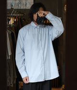 SSSTEIN 25AW "COTTON/SILK OVERSIZED REGULAR COLLAR SHIRT"