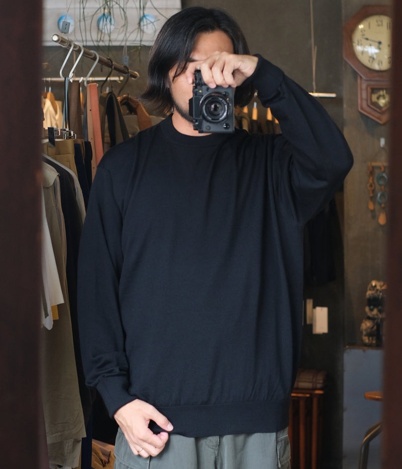 A.PRESSE 2025 Style2 "Wool Knit Crew Neck Sweater"