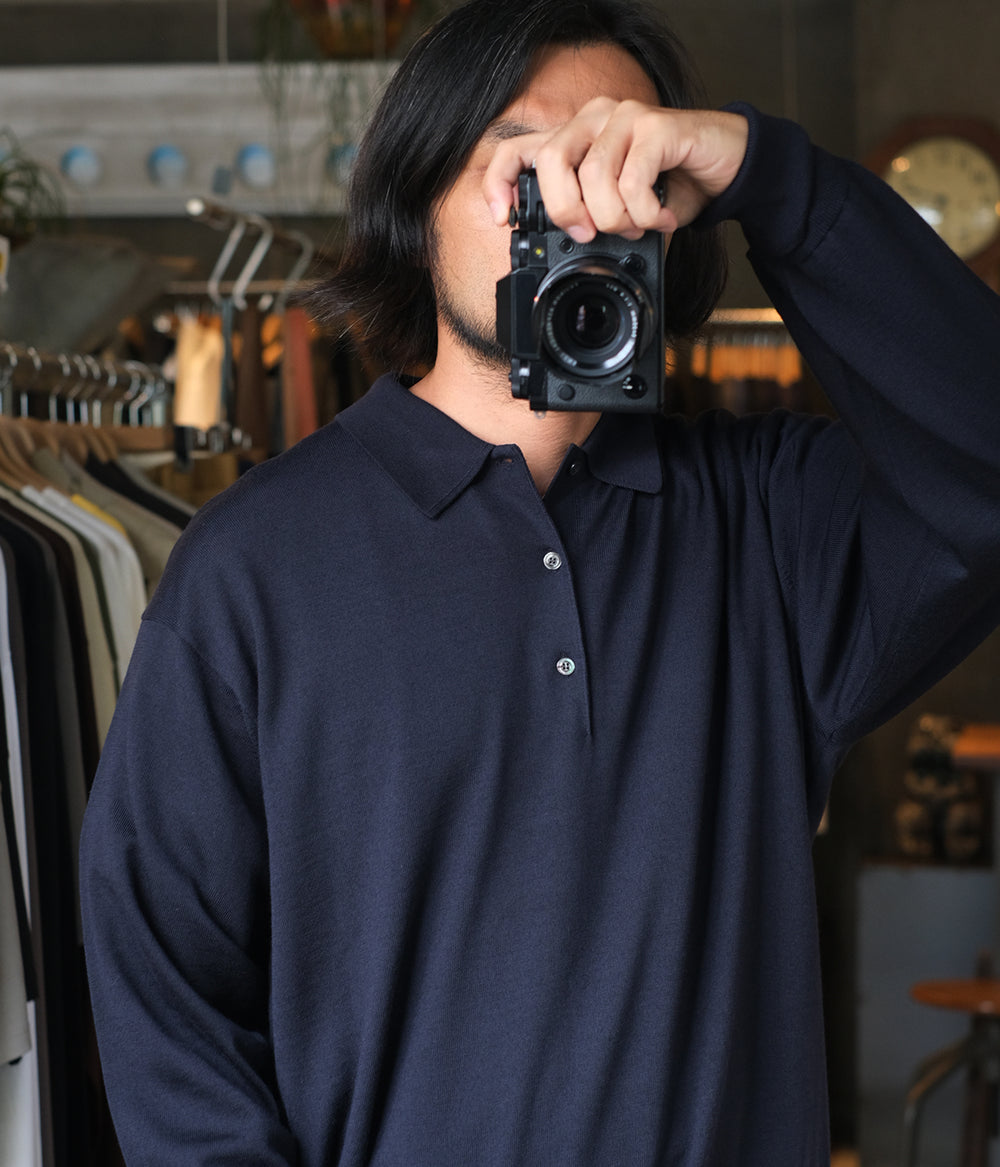 ぴーこ　A.PRESSE Knit Polo Shirts サイズ2 ぴーこ A.PRESSE Knit Polo Shirts サイズ2 A.PRESSE Cotton Knit L/S