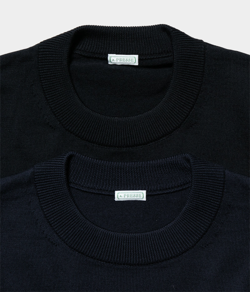 A.PRESSE 2025 Style2 "Wool Knit Crew Neck Sweater"