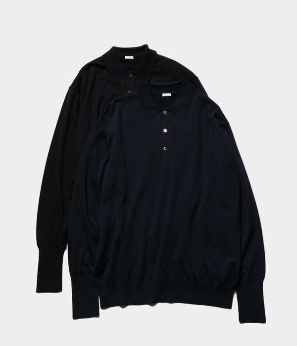 A.PRESSE 2025 Style2 "Wool Knit L/S Polo Shirt"