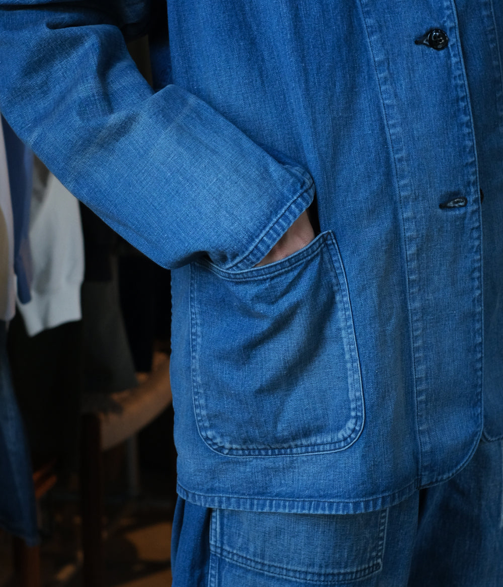 HERILL Nep denim Coverall jacket タグ付き サイズ 1 HERILL Nepdenim Coverall Jacket - メルカリ