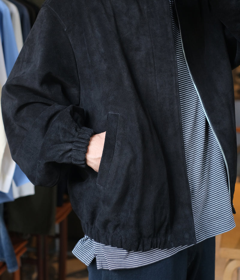 SSSTEIN 25AW "COW SUEDE ZIP SHORT JACKET"