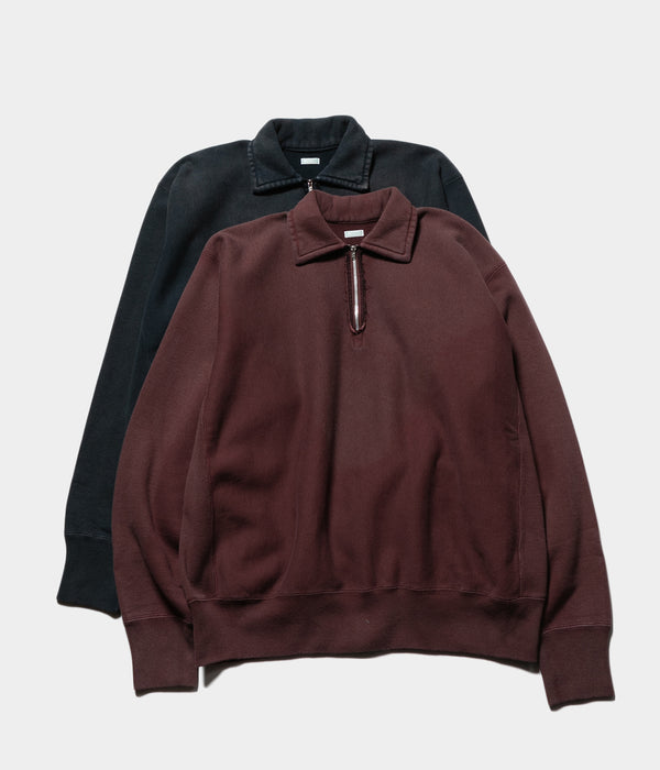 A.PRESSE 25AW "Vintage Half Zip Sweat Shirt"
