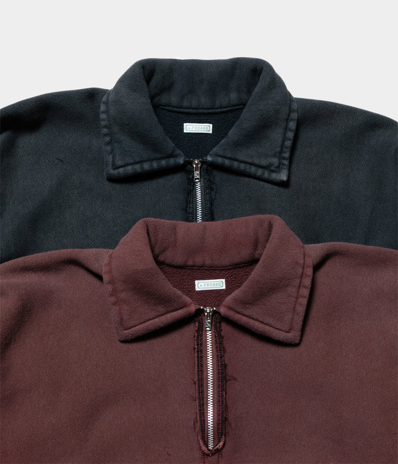 A.PRESSE 2025 Style2 "Vintage Half Zip Sweat Shirt"