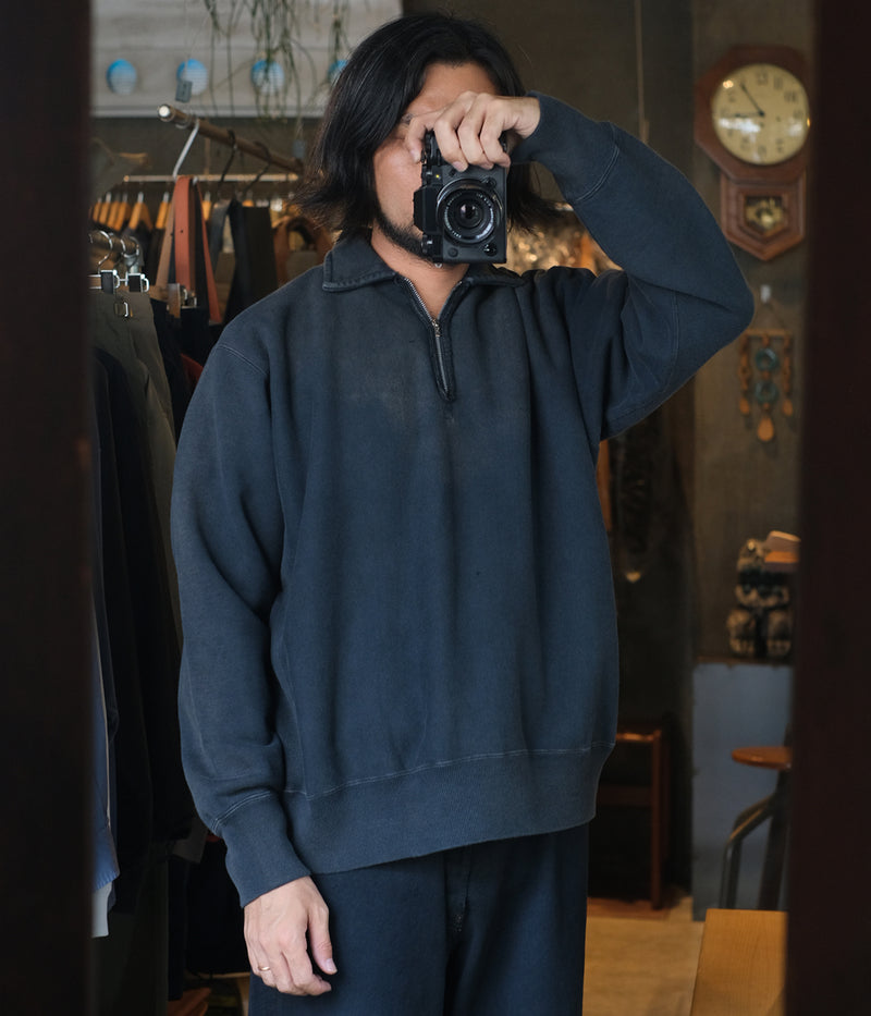 トップス 23AW A.PRESSE VintageHalf ZipSweatshirt A.PRESSE Vintage Half Zip Sweat shirt(BLACK)スタイル 8月24日