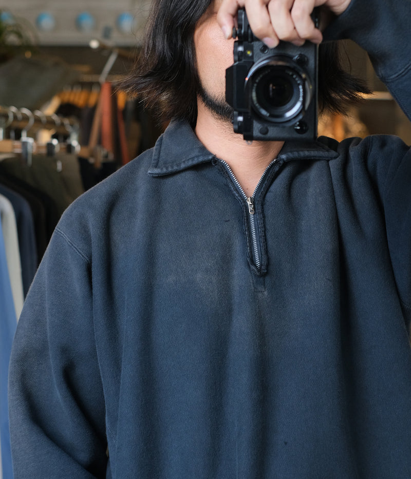 A.PRESSE 2025 Style2 "Vintage Half Zip Sweat Shirt"