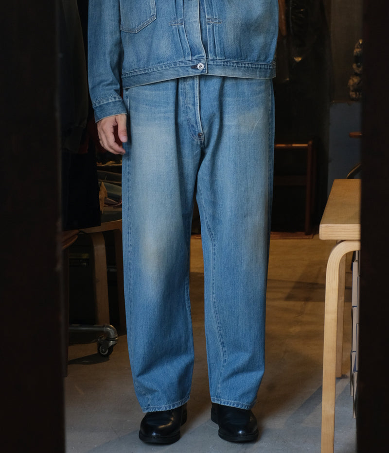 A.PRESSE 2025 Style2 "No.22 Washed Wide Denim Pants"