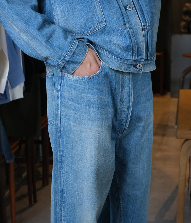 A.PRESSE 2025 Style2 "No.22 Washed Wide Denim Pants"