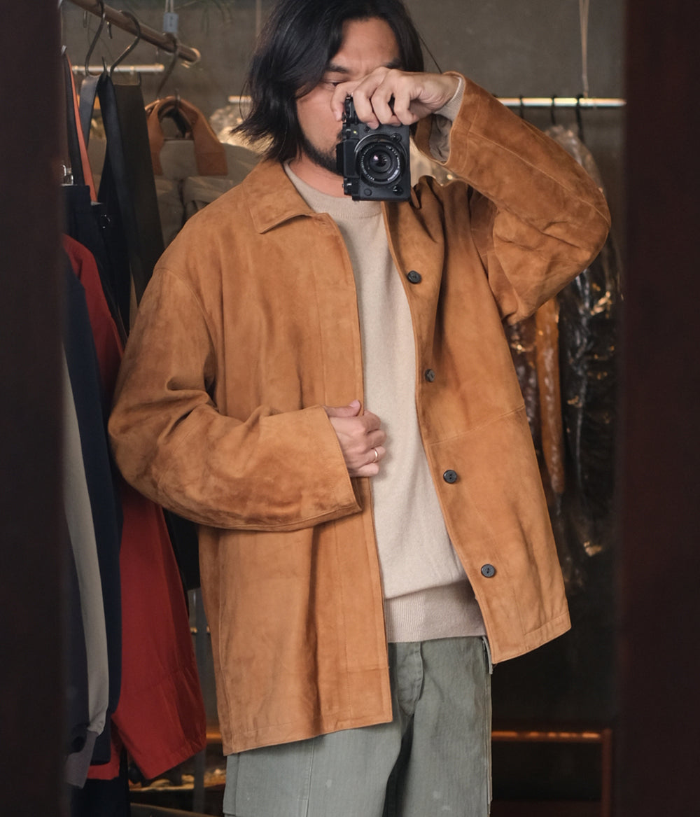 25aw HERILL Goatsuede Jacket BROWN サイズ1 Herill Goatsuede Jacket | Brown | Canoe Club