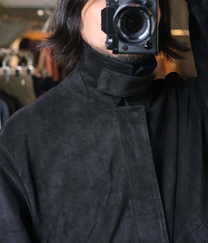SSSTEIN 25AW "COW SUEDE ZIP SHORT JACKET"